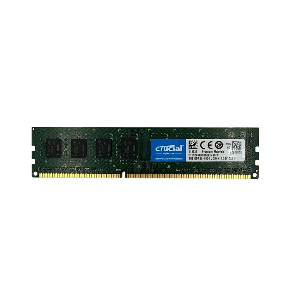 Crucial 8GB DDR3L RAM Desktop PC3L-12800 1600MHz Good CT102464BD160B UDIMM